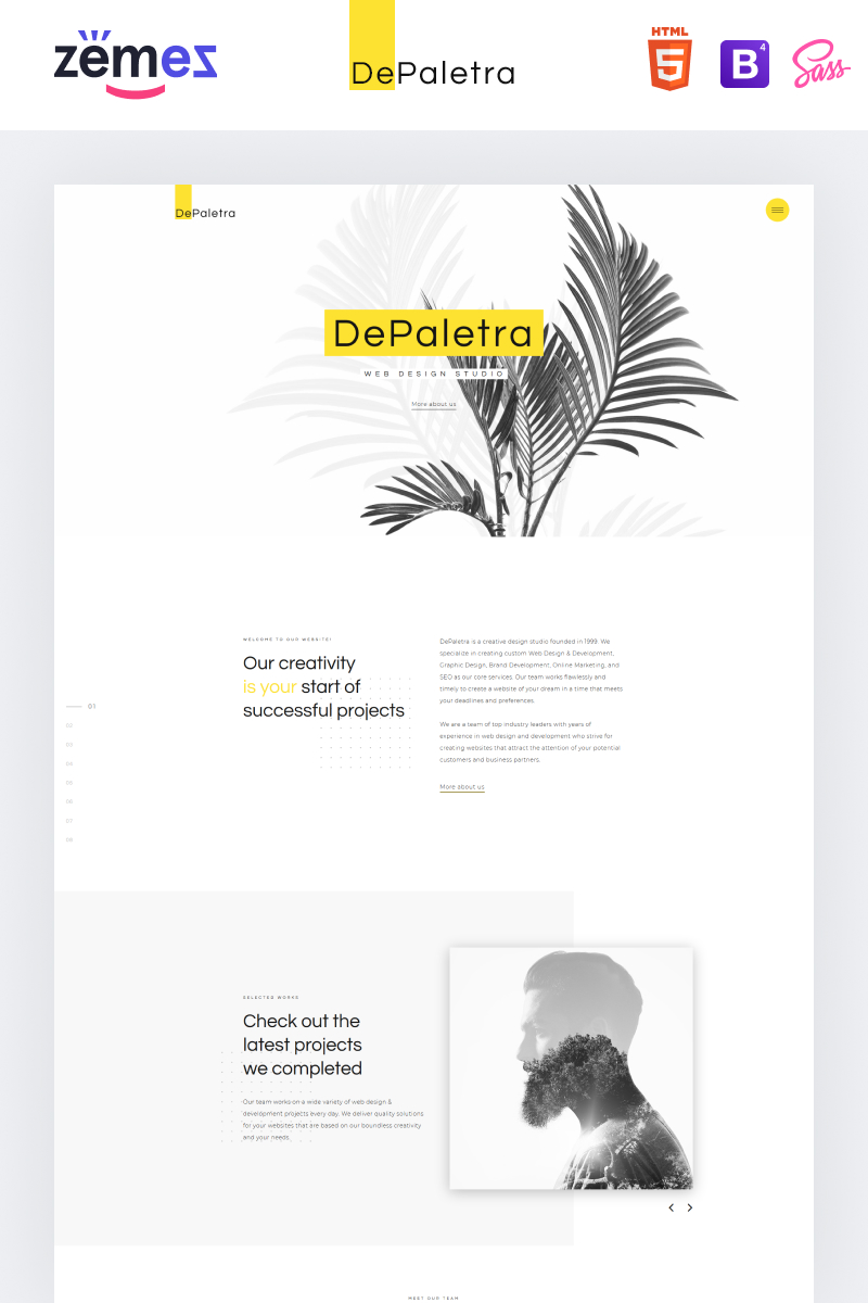 DePaletra - Web Design Studio Website Template