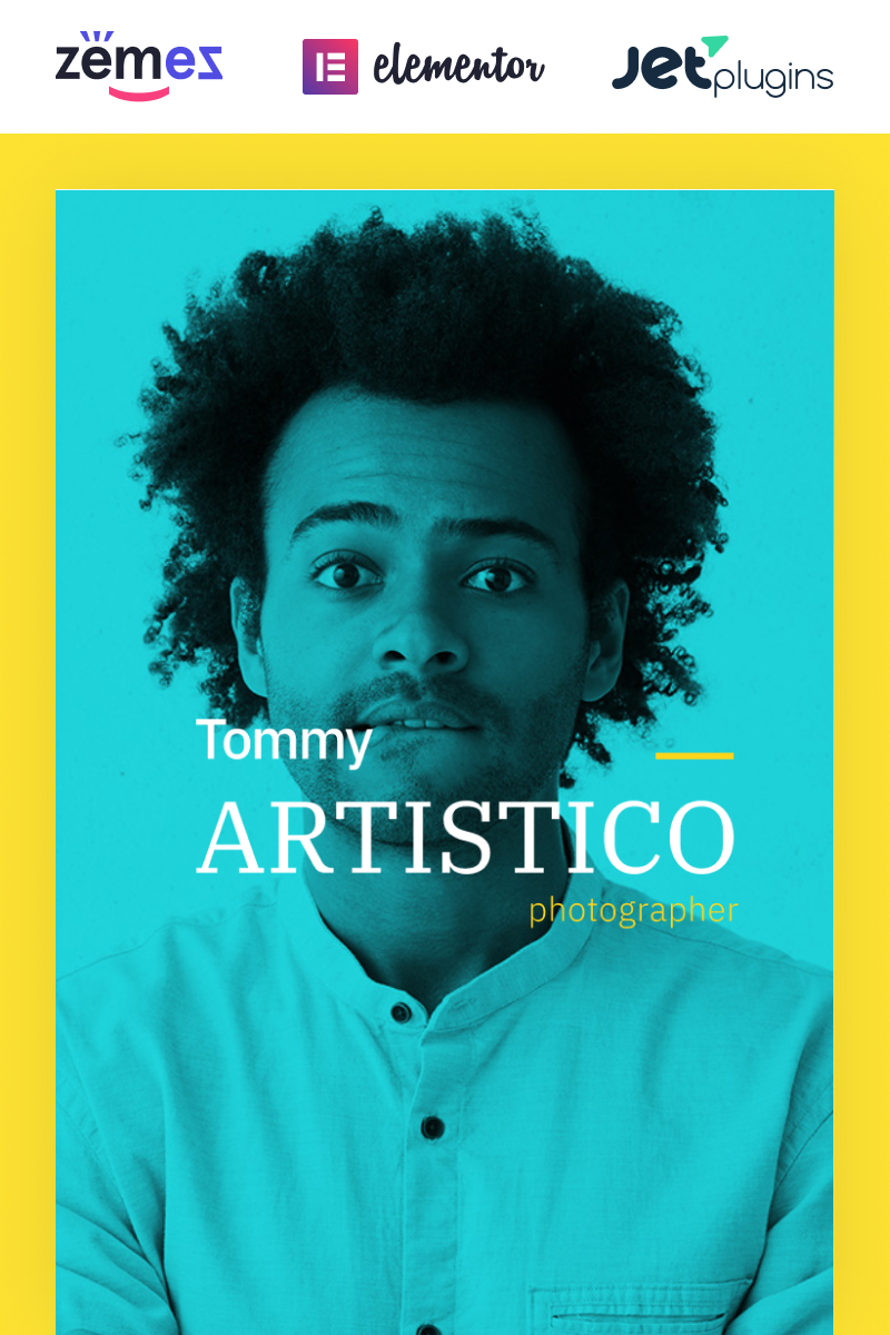 Tommy Artistico - Photographer Gallery WordPress Elementor Theme
