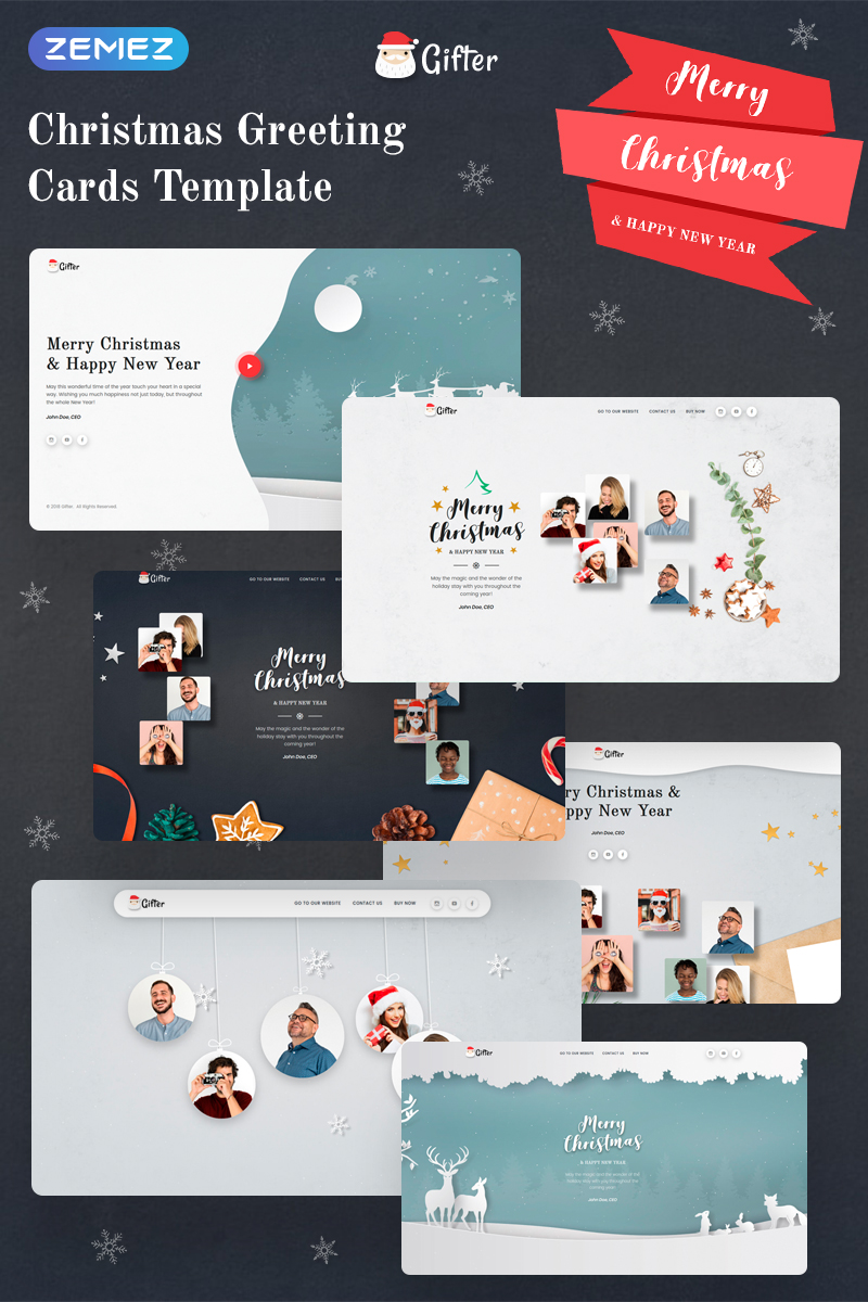 Gifter - Greeting Card HTML Landing Page Template
