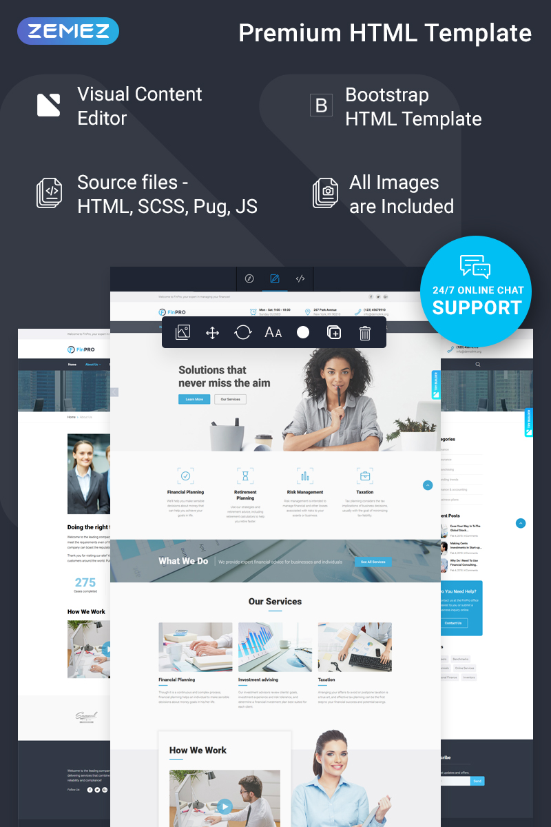 FinPRO - Financial Ready-to-Use Website Template