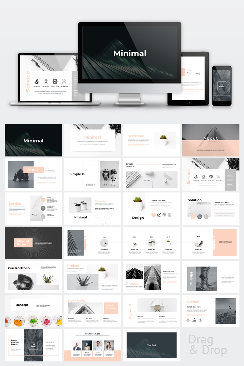 Creative Minimal Presentation - PowerPoint template