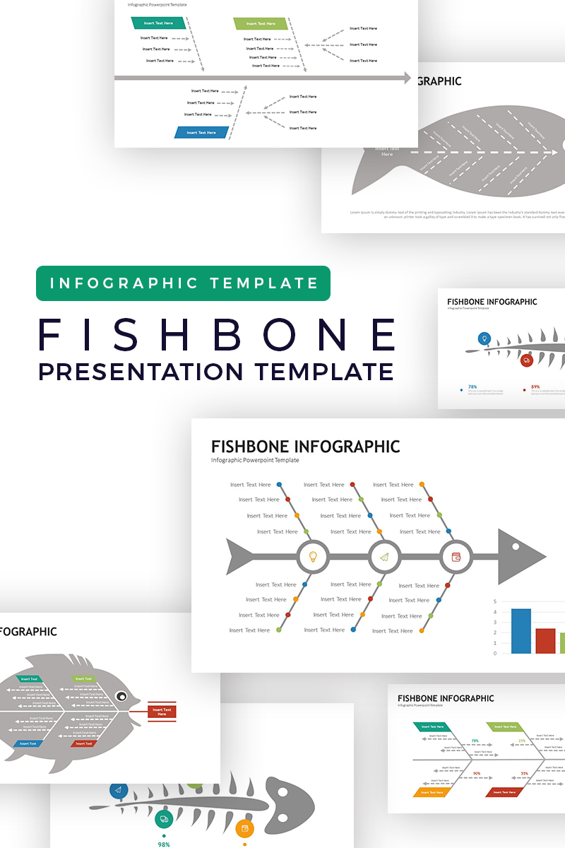 Fishbone Presentation - Infographic PowerPoint template