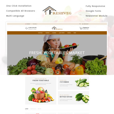 Grocery Food OpenCart Templates 74329