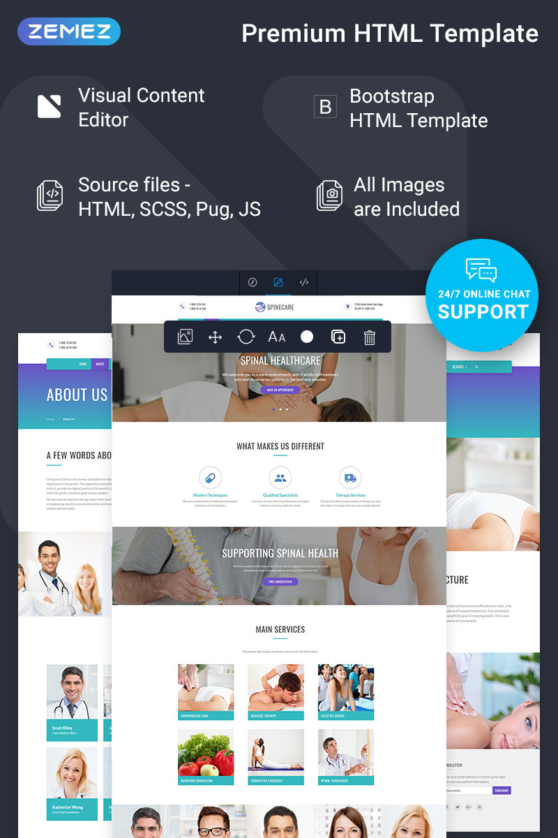 Spinecare - Medical Ready-to-Use Website Template