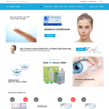 Eyewear Healthcare Shopify Themes 74340