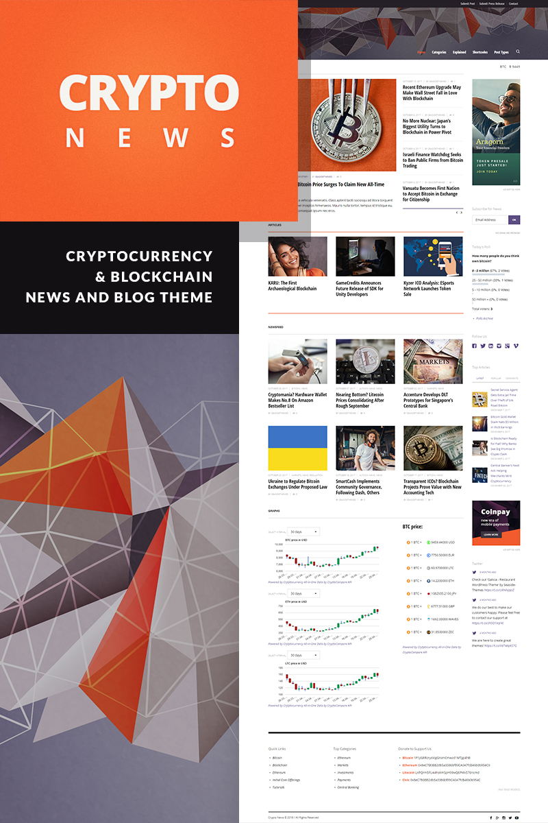 Crypto News - Cryptocurrency & Bitcoin WordPress Theme
