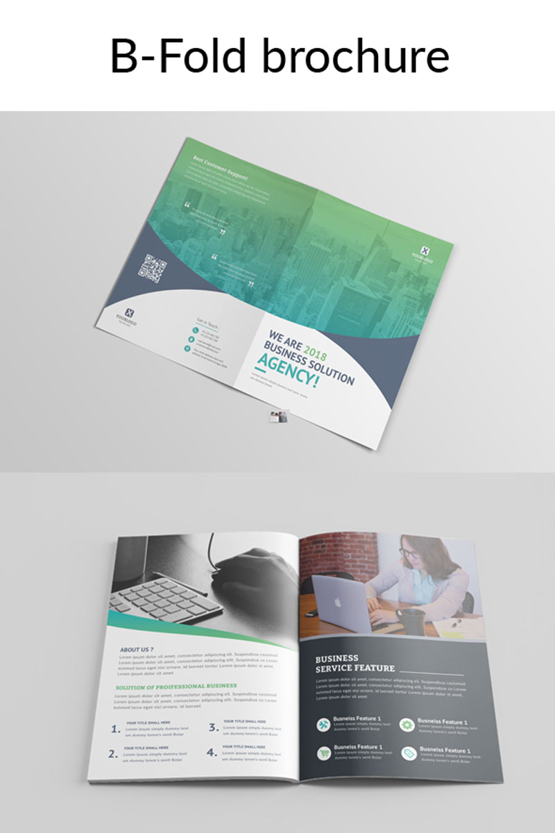 Solution Bi-Fold Brochure - Corporate Identity Template