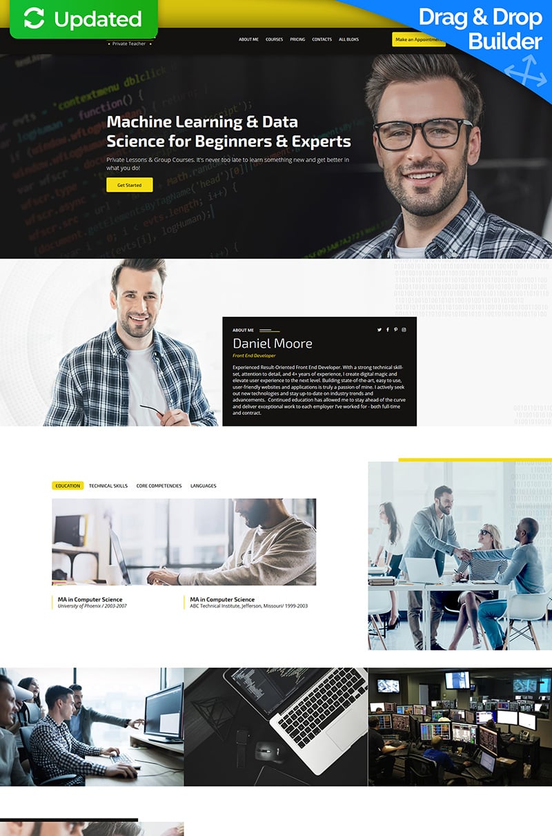 Private Teacher Landing Page Template
