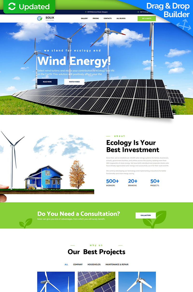 Solix - Solar Energy Landing Page Template