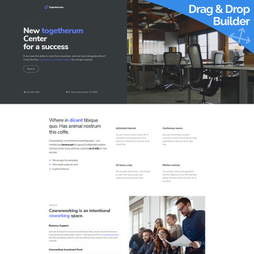Space Office Moto CMS 3 Templates 74430