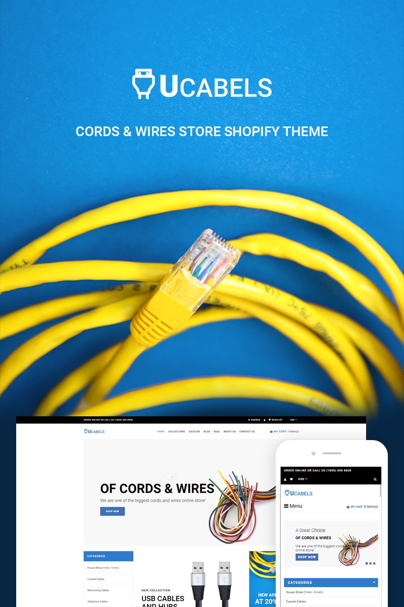 UCables - Cords & Wires Store Shopify Theme