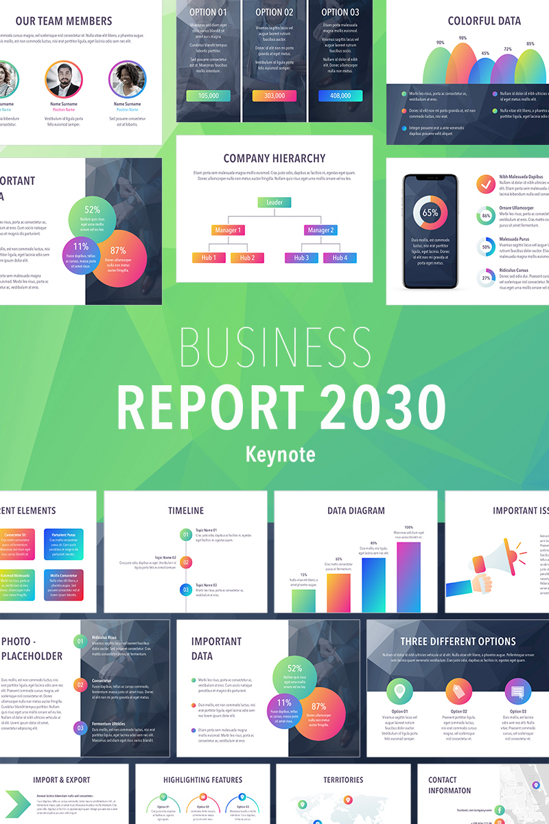 Business Report Colorite - Keynote template