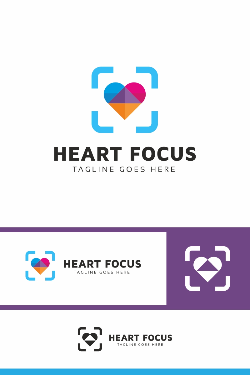 Heart Focus Logo Template