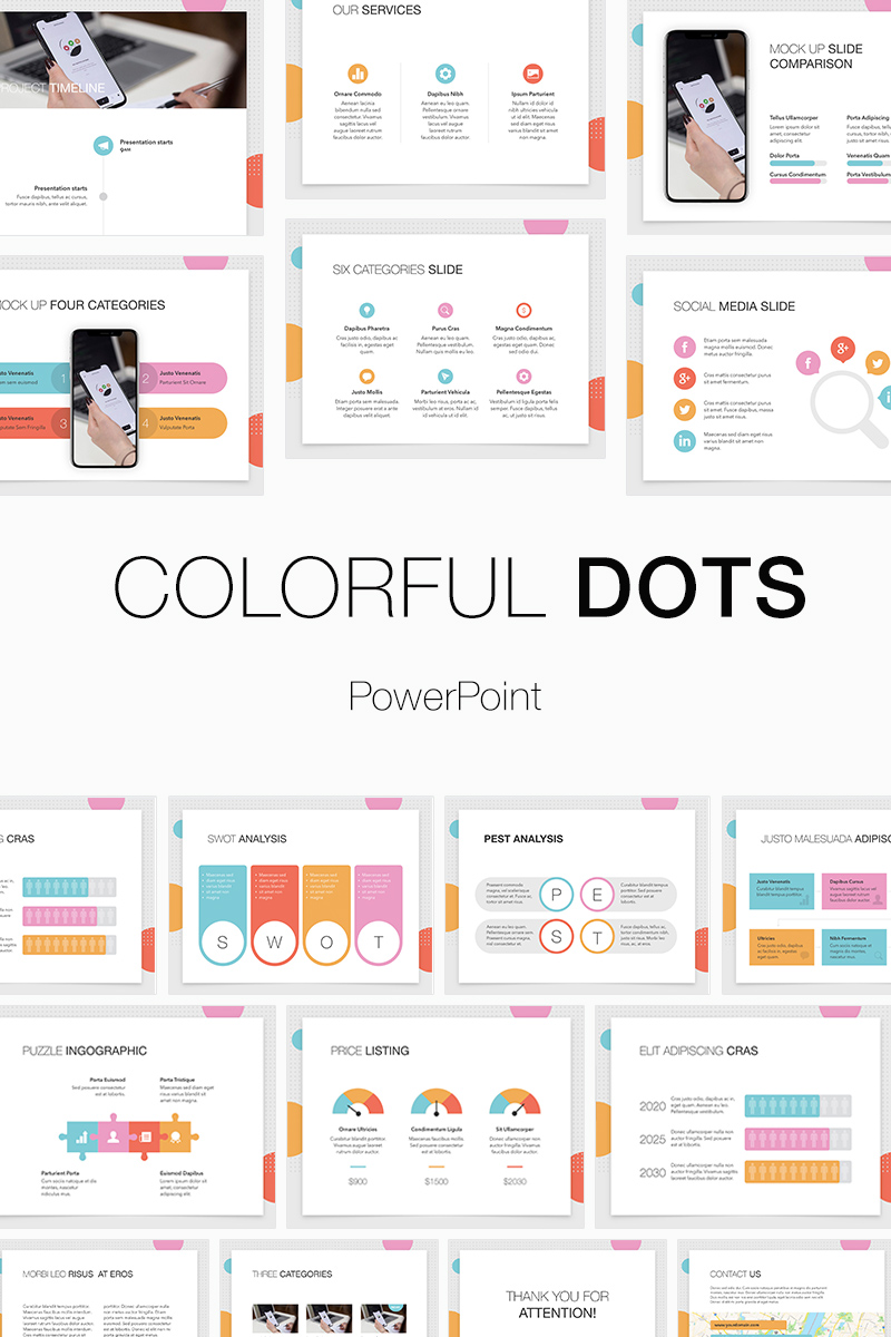 Colorful Dots PowerPoint template