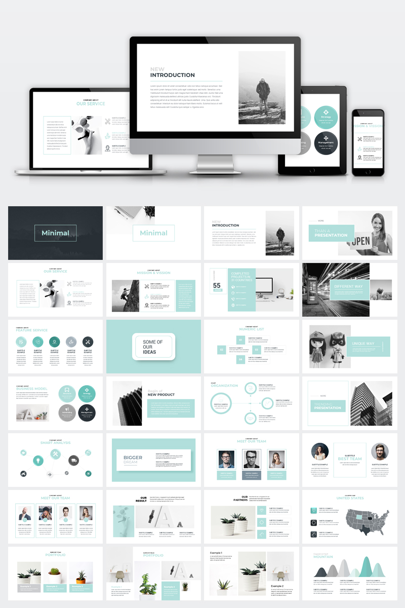 Minimal Presentation Creative PowerPoint template