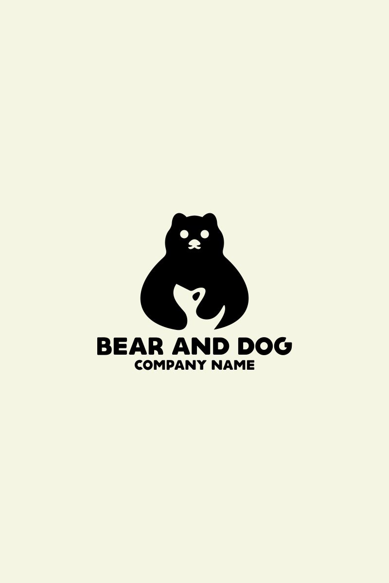 Bear and Dog Logo Template