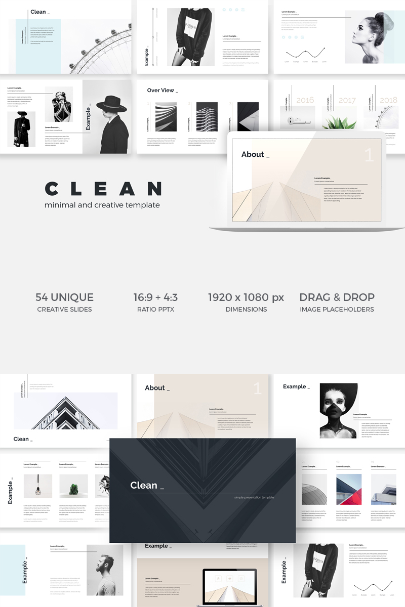 Minimal Clean Creative PowerPoint template