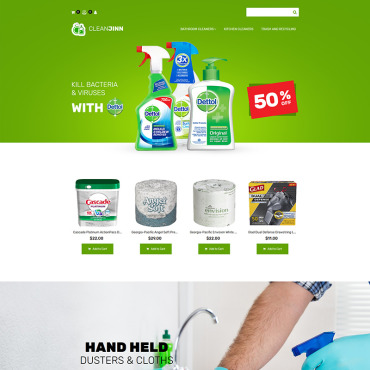 Supplies Janitorial MotoCMS Ecommerce Templates 74597