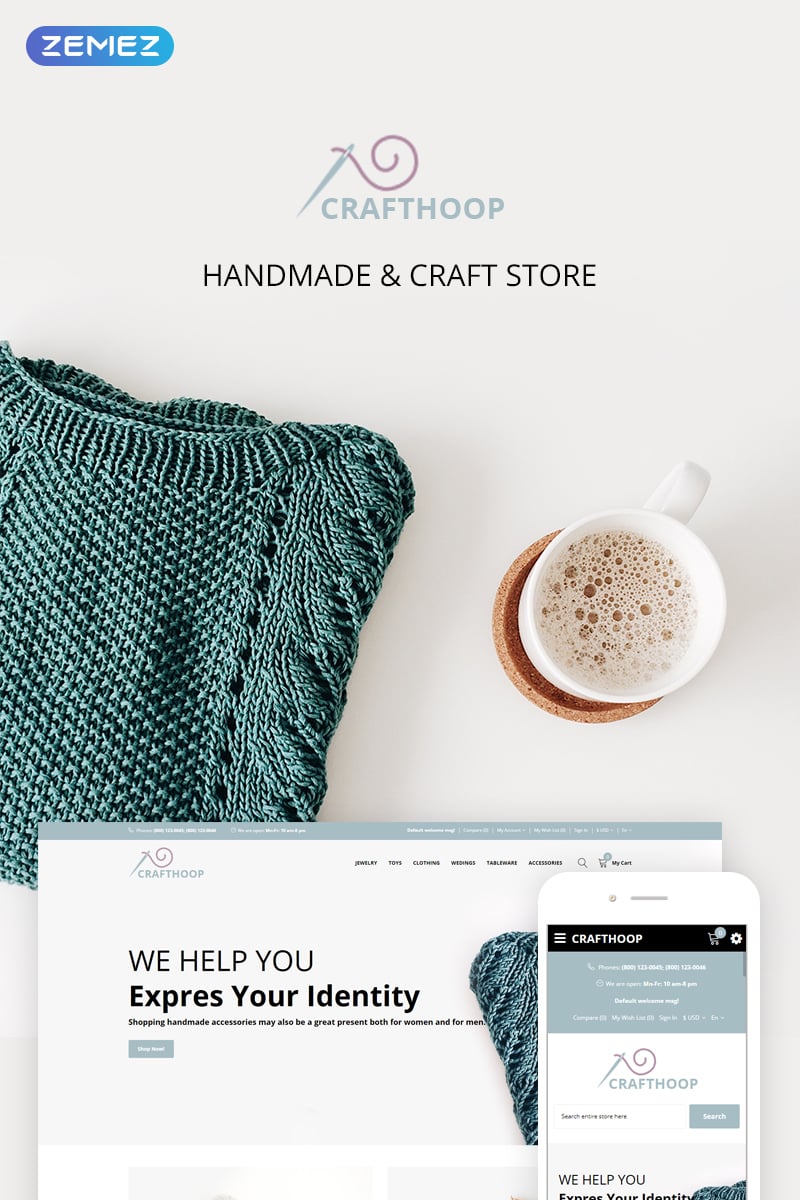CraftHoop - Hand-Mad OpenCart Template
