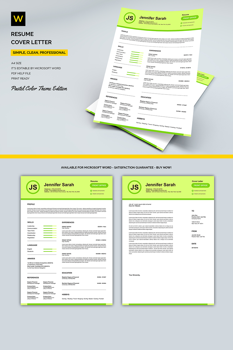 Lime - Resume Template Microsoft Word