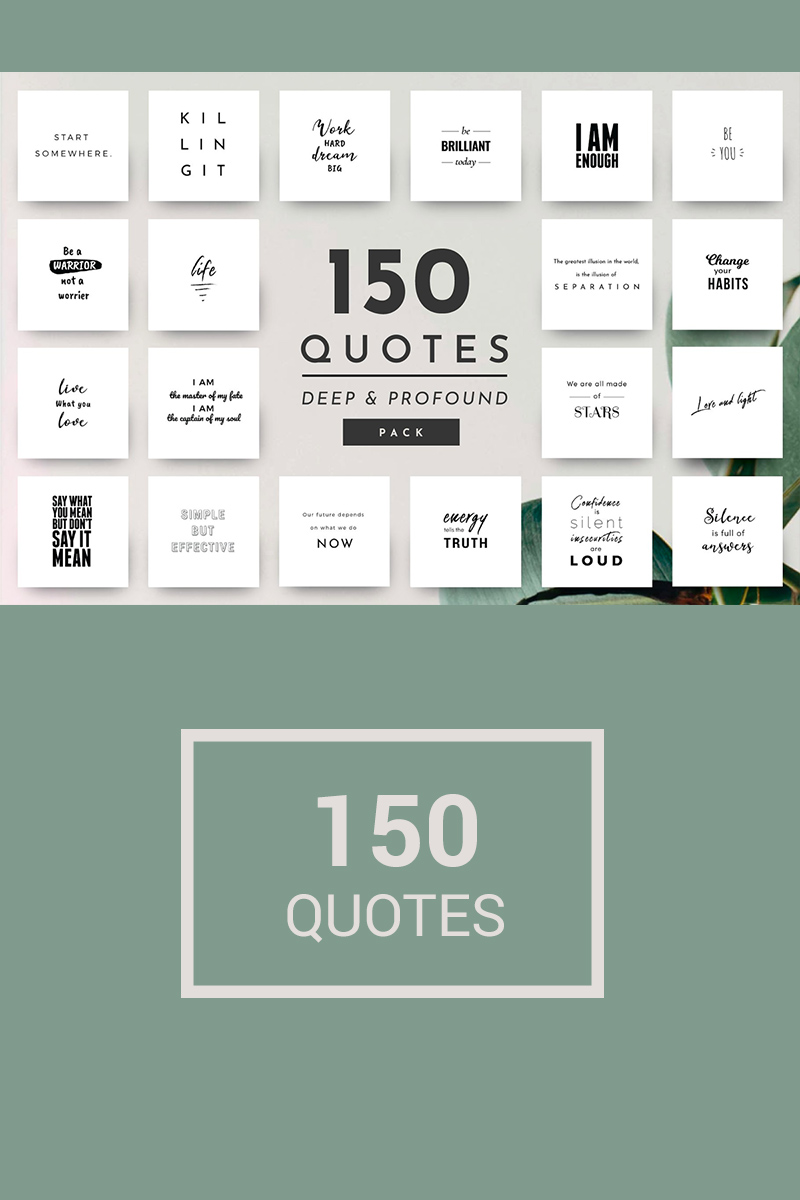 150 Ready-to-use Deep Quotes Social Media Template