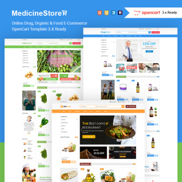 Clinic Corporate OpenCart Templates 74817