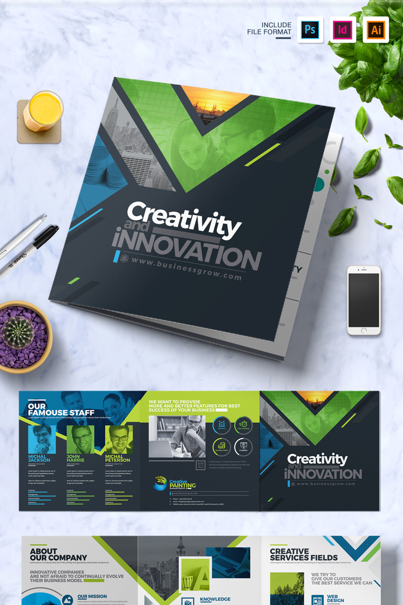 CreativePainting Tri-fold Brochure - Corporate Identity Template