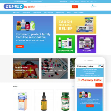 Ecommerce Healthcare OpenCart Templates 74836