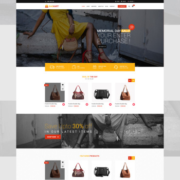 Onlinestore Bagshopping PSD Templates 74861