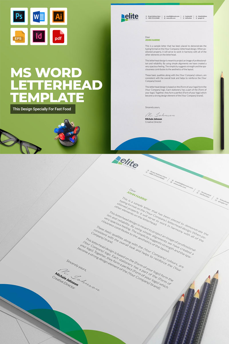 MS Word Letterhead - Corporate Identity Template