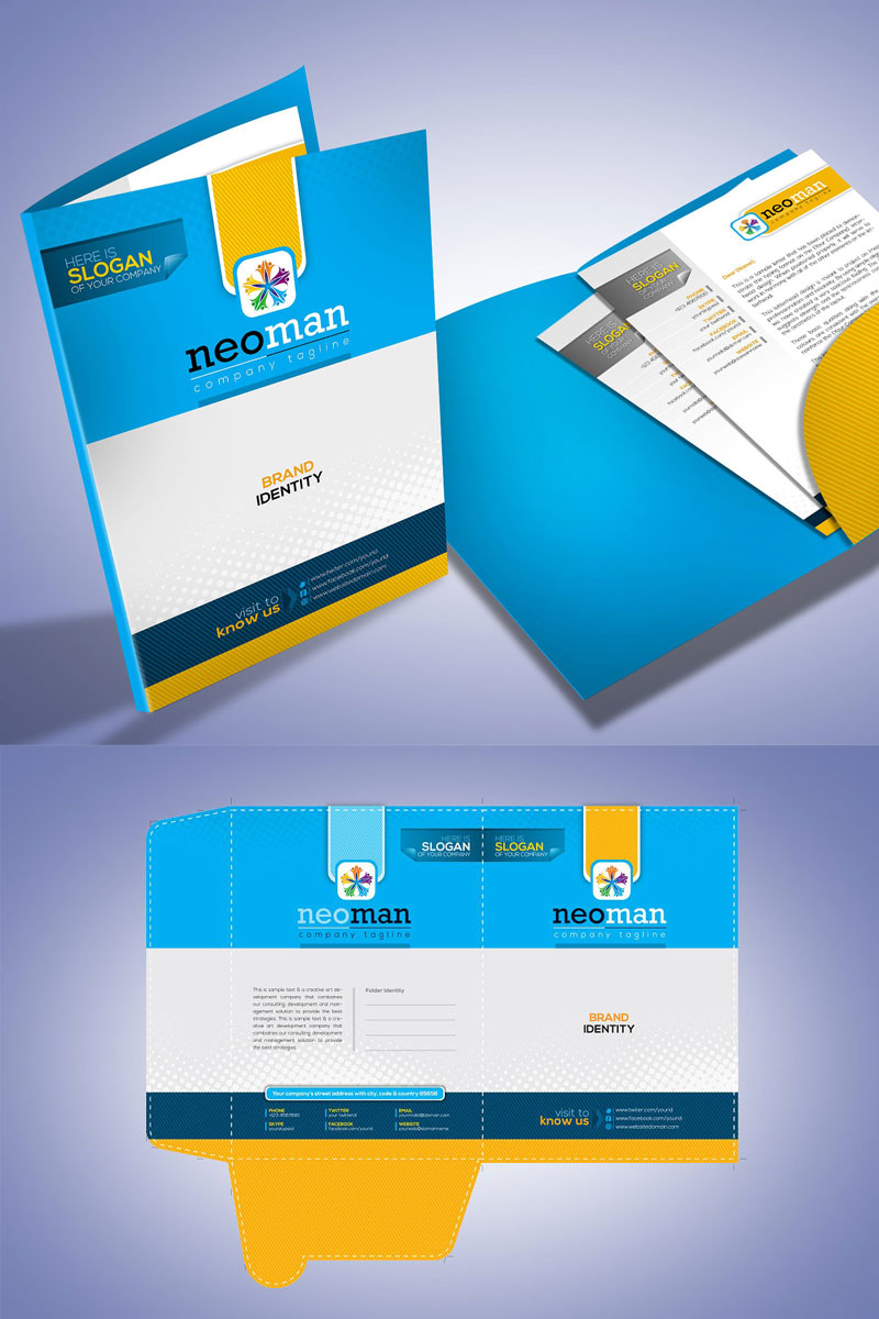 Corporate Presentation Folder Design - Corporate Identity Template