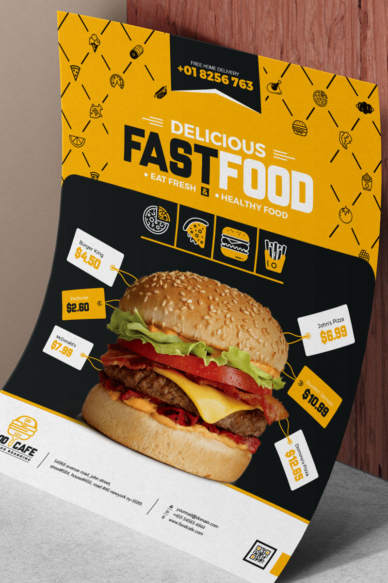 Fast Food and Restaurant Poster - Corporate Identity Template