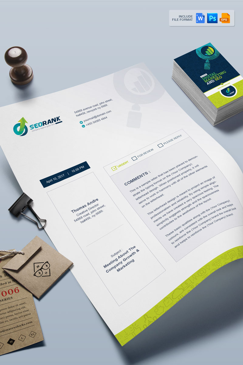Fax Paper Cover Sheet - Corporate Identity Template