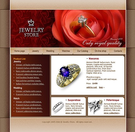 Jewelry Website Template #7588