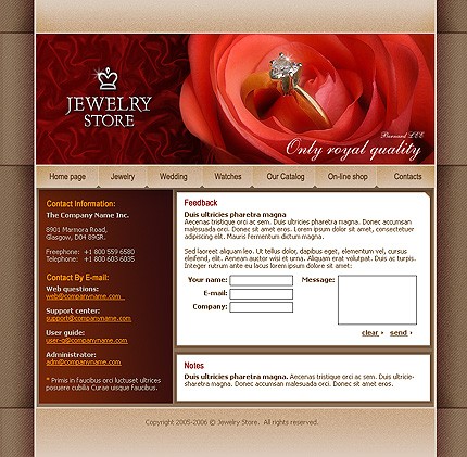 Jewelry Website Template #7588