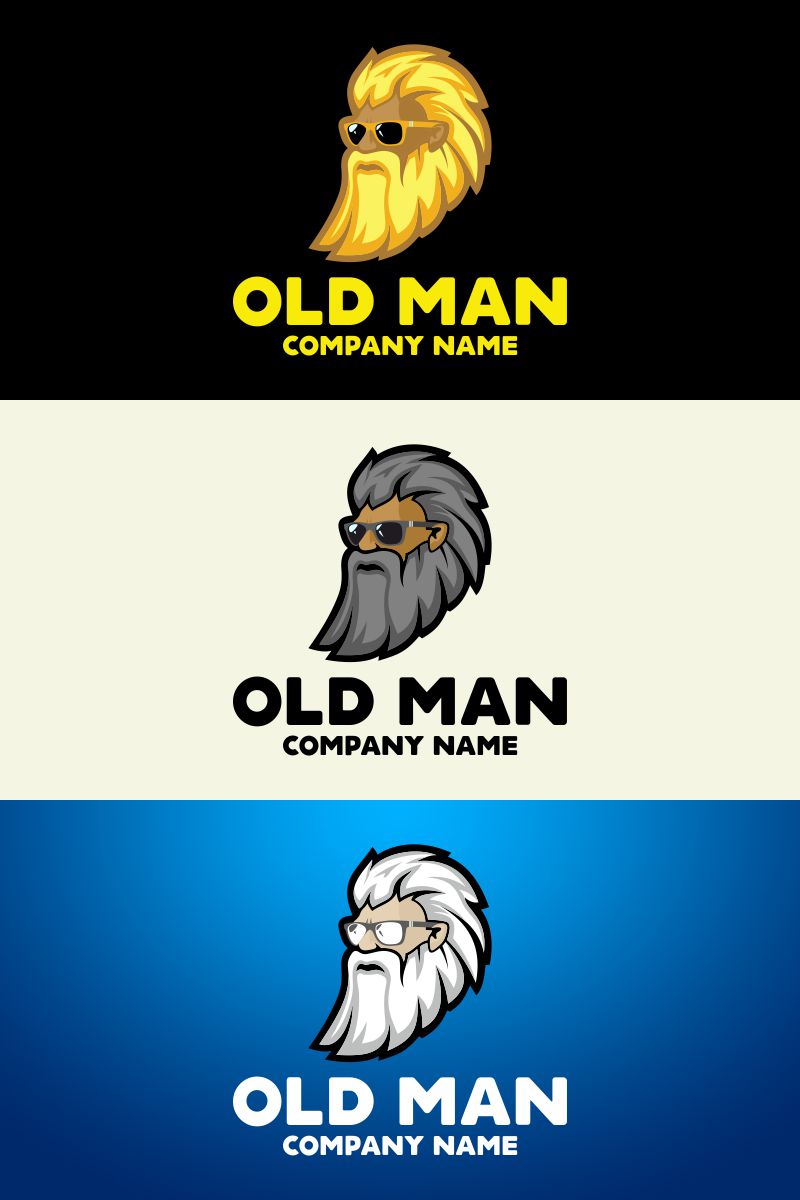 Old Man Logo Template