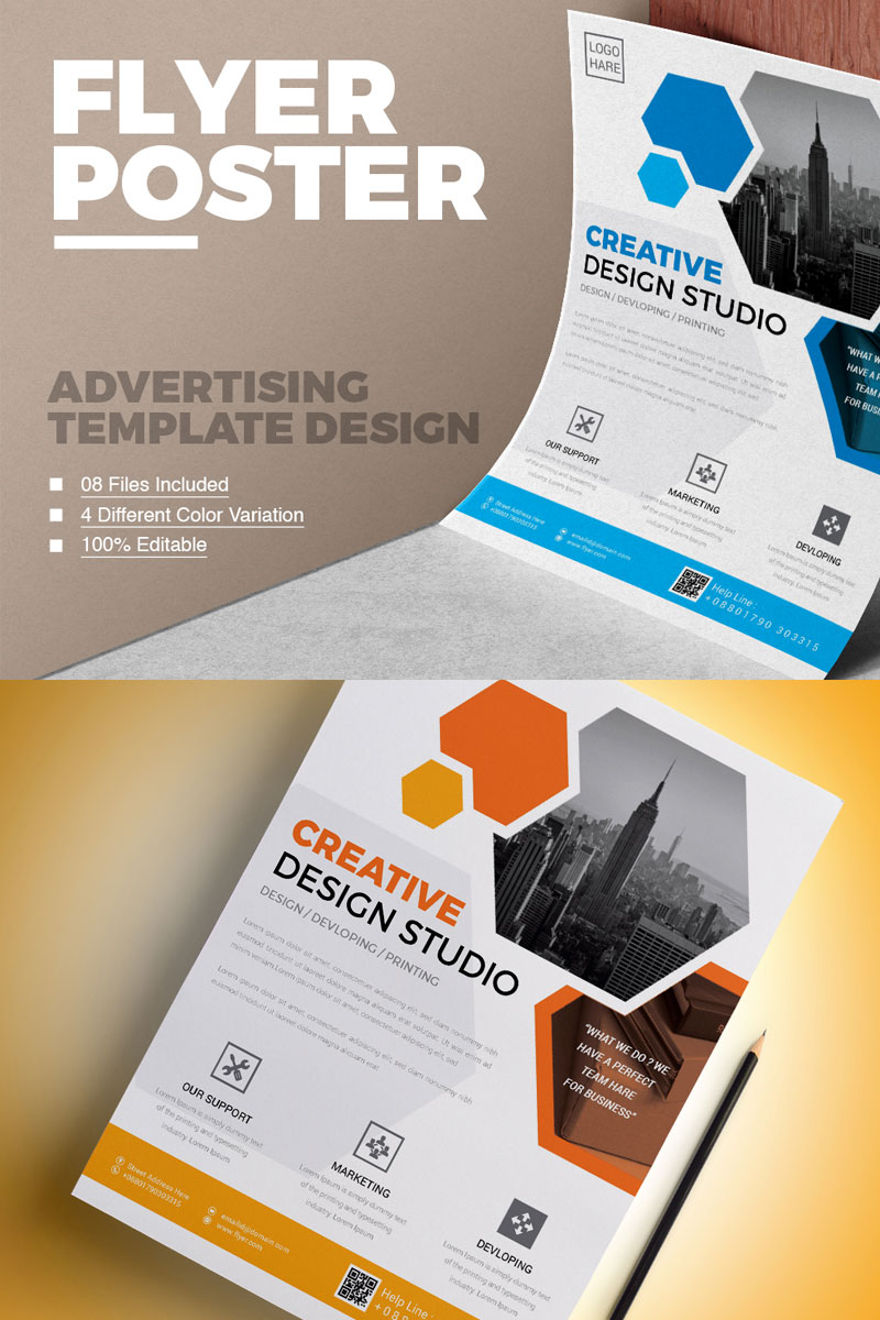 Clean & Modern Flyer Vol 01 - Corporate Identity Template