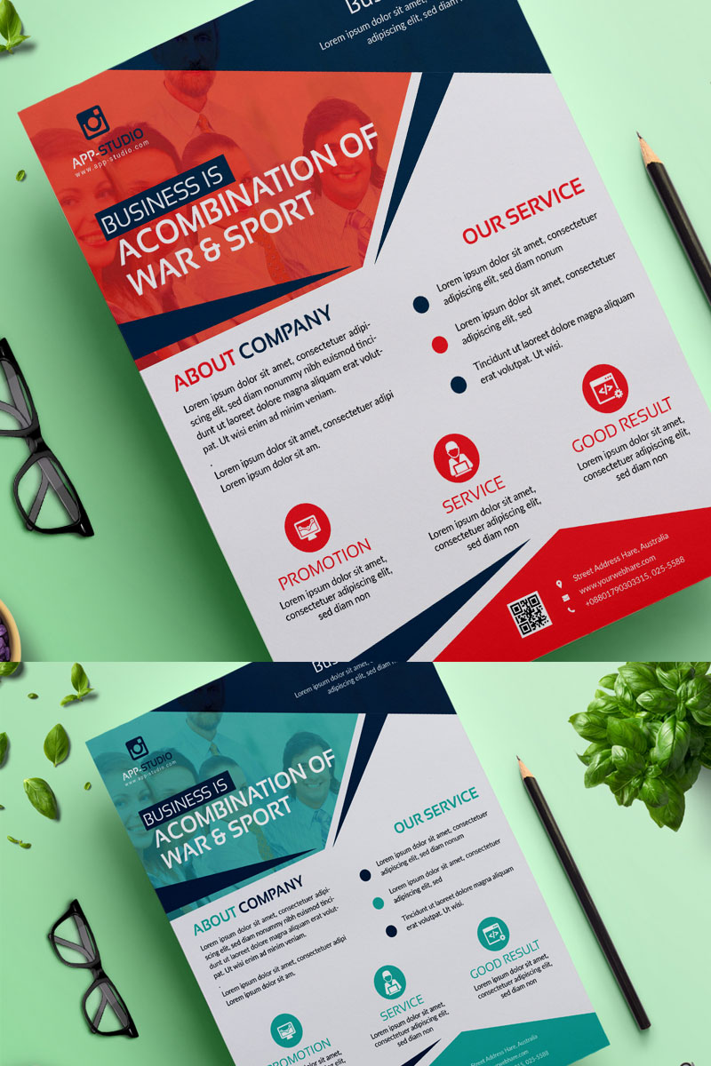 Clean & Modern Flyer | Vol. 04 - Corporate Identity Template