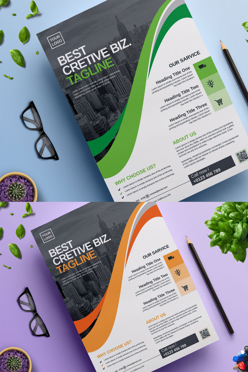 Clean & Modern Flyer | Vol. 03 - Corporate Identity Template