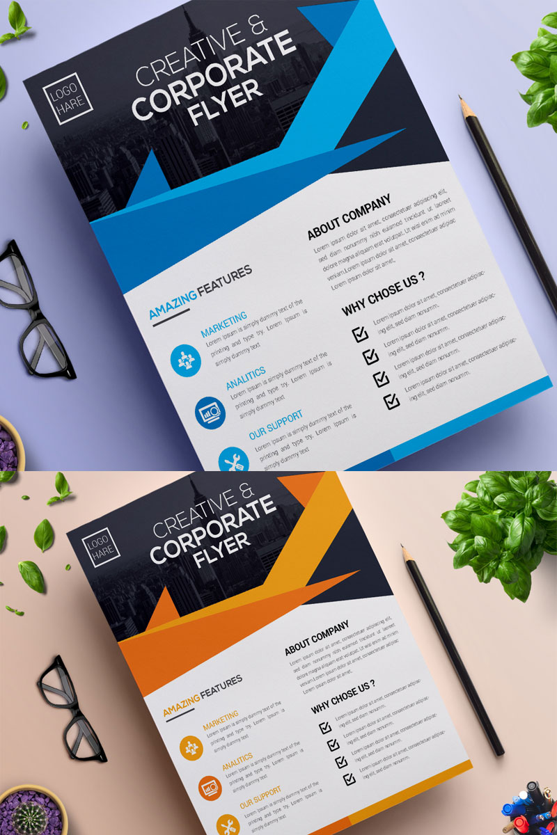 Clean & Modern Flyer | Vol. 02 - Corporate Identity Template