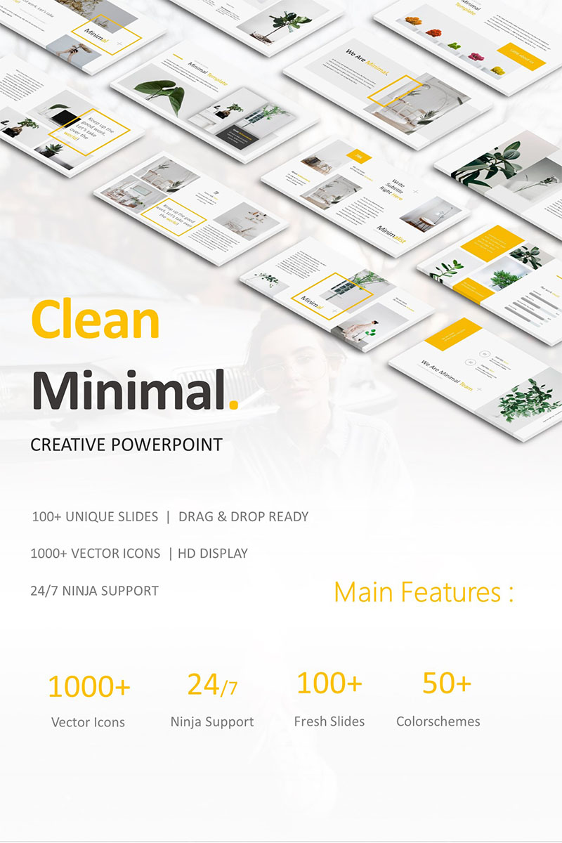 Clean Minimal PowerPoint template