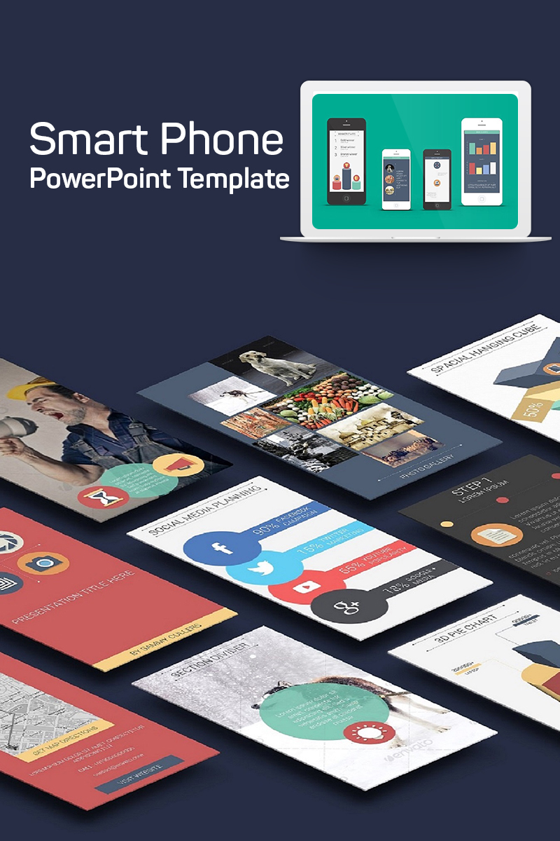 Flat - Smart Phone PowerPoint template