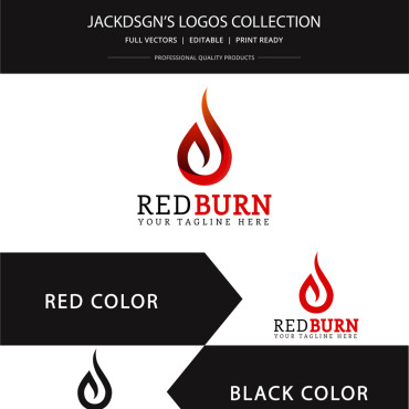 Red Fire Logo Templates 75498