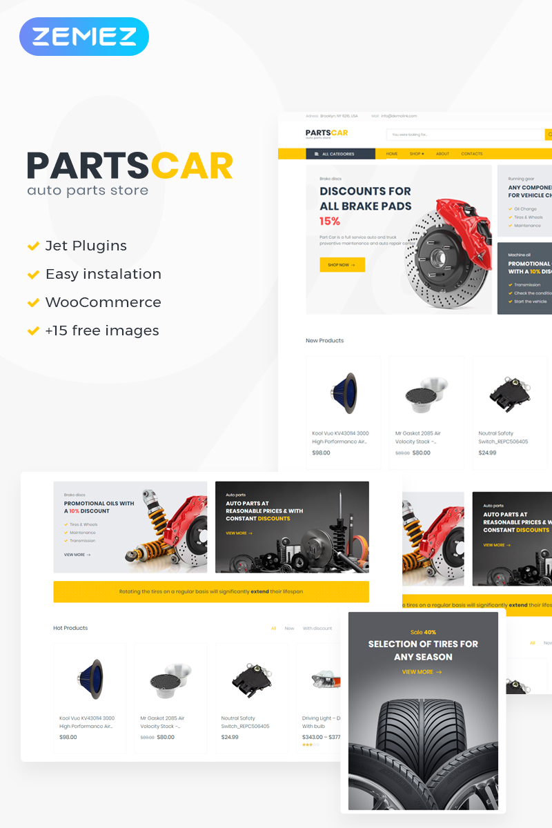 PartsCar - Car Repair Classic Elementor WooCommerce Theme
