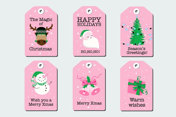 Christmas Gift Labels - Illustration