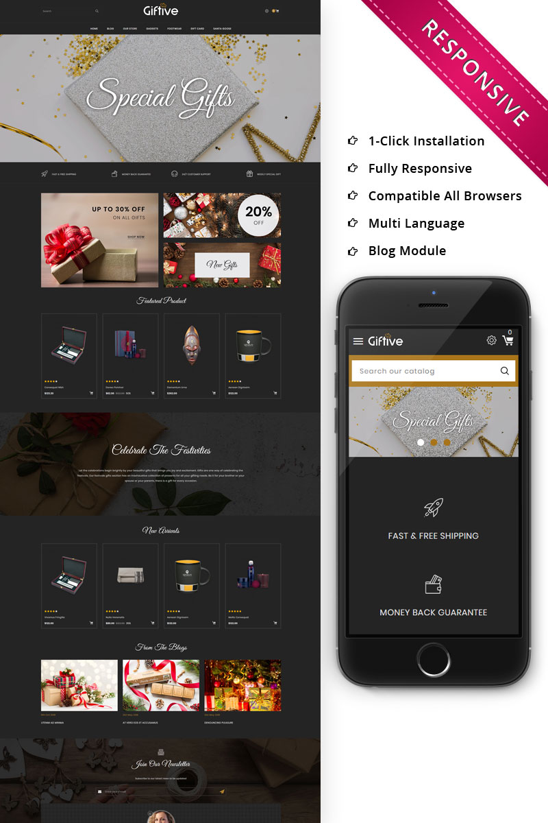 Giftive - The Gift Store Responsive OpenCart Template
