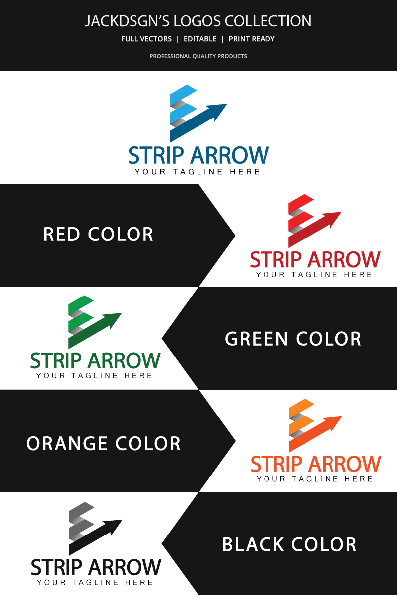 Strip  arrow  Logo  Template