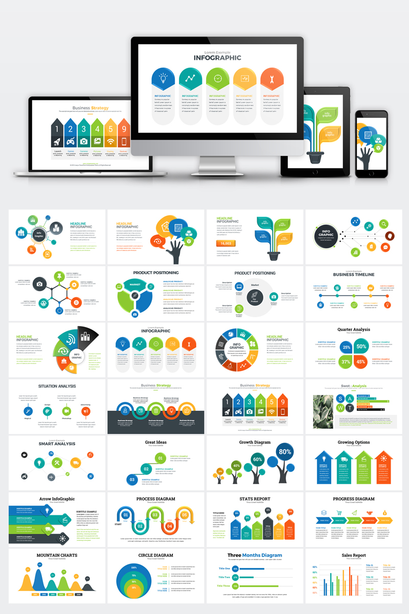 Business Infographic Presentation PowerPoint template