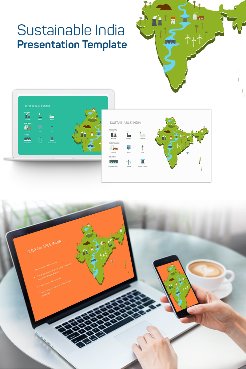 Sustainable India PowerPoint template