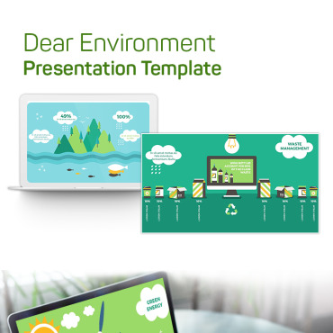 Green Cloud PowerPoint Templates 75635
